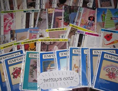 Patrones, folletos y folletos de lona de plástico ANNIE'S ATTIC & Temptations ~ U-ELIGE