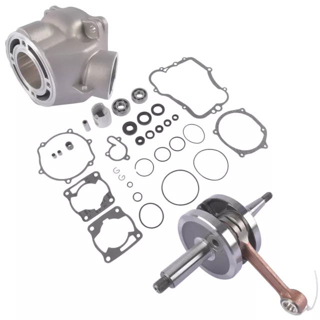 Complete Engine Rebuild Kit Cylinder Piston Crankshaft for 1993-2001 Yamaha YZ80