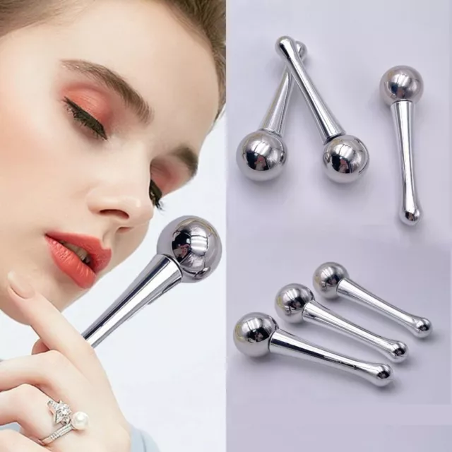 Stainless Steel Ice Globes for Facials Cooling Massage Roller Ball  Eyes