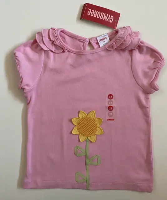Gymboree Sunflower Fields Pink Top Tee Short Sleeve Girl's Size 3T NWT