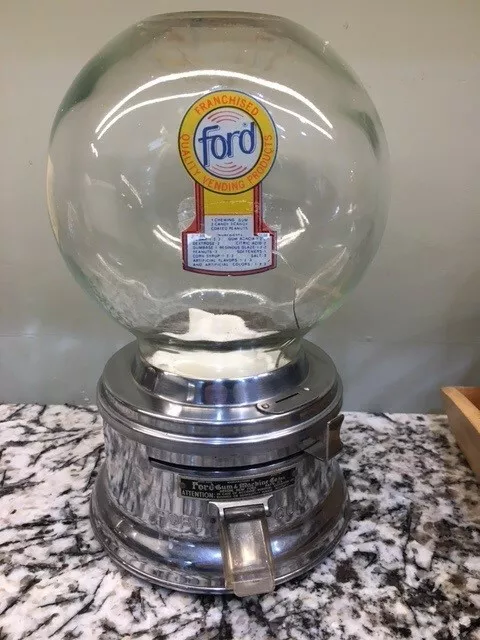 Glass Globe Ford Gumball Machine w/ available options Ford Gum Free Shipping