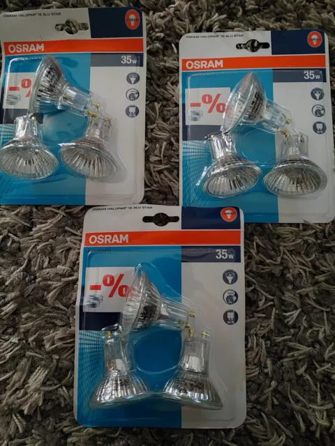 9 Stück OSRAM HALOPAR 16 35 W 230 V 35° GU10 Halogen Reflektorlampe