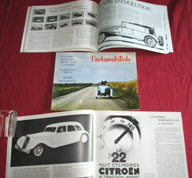 L'automobiliste N°40 : les tractions avant Citroen 22 et 15 six ,11 D , roots