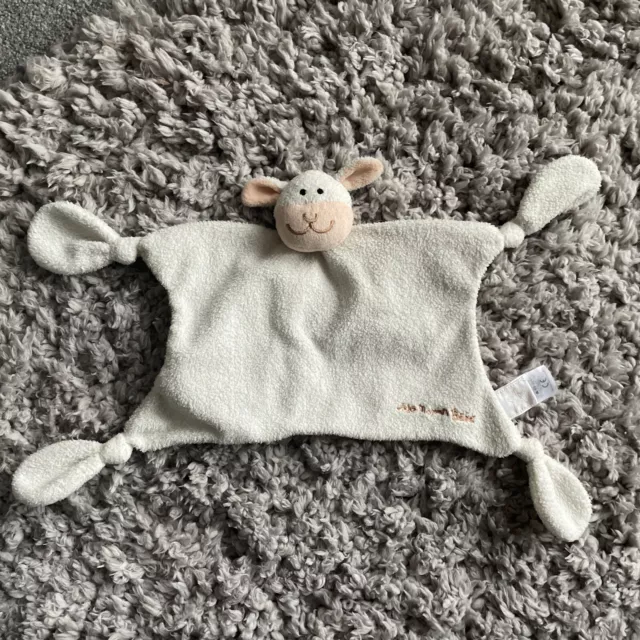 Jojo Maman Bebe Sheep Lamb White Comforter Soother Blankie Blanket Soft Toy gc