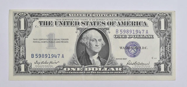 Crisp - 1957 United States Dollar Currency $1 Silver Certificate *032