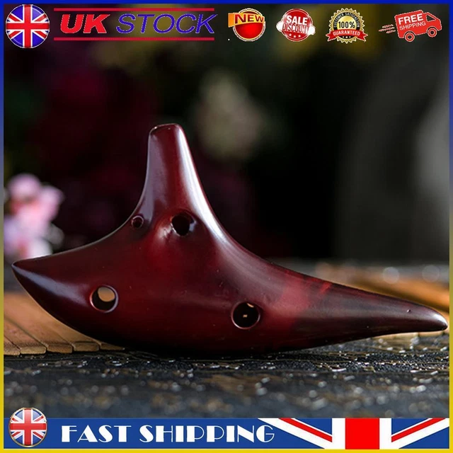 12 Hole Smokey Fired Ocarinas Classic Ocarina with Protective Bag Alto C Tone #g