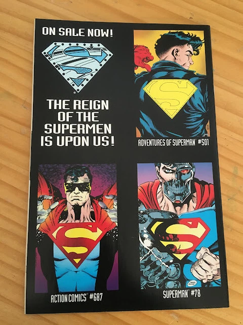 Superman Man Of Steel # 22 Vf/Nm Dc Comics 1993 Die-Cut Direct 2