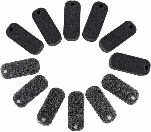 Hygger 12-Pack (6 Coarse Pads + 6 Fine Pads) Replacement Aquarium Filter Sponge