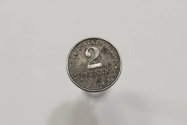 Germany War Money Token Tübingen 2 Pfennig 1920 B19 #K23