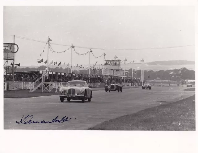 Original Signed Louis Klemantaski Aston Martin Db2 Goodwood 9 Hours 1952 Photo