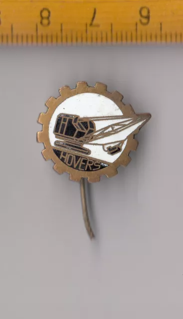 Vintage enamel HOVERS Dragline pin badge (short needle Industrial logo Draglines