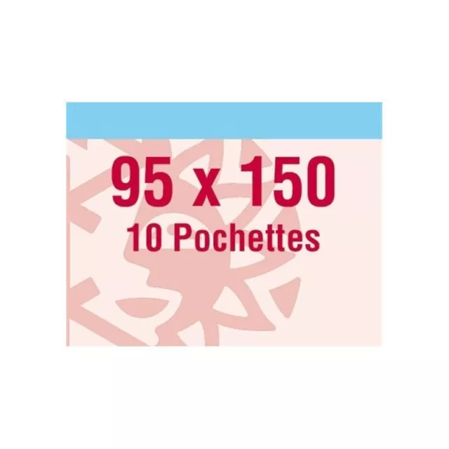 Pochettes double soudure 95 x 150 mm pour bloc cœur Yves Saint Laurent. Transpar