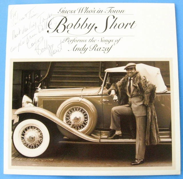 BOBBY SHORT Guess Who's in Town SIGNED AUTOGRAPHED INSCRIBED Atlantic Vinyl LP