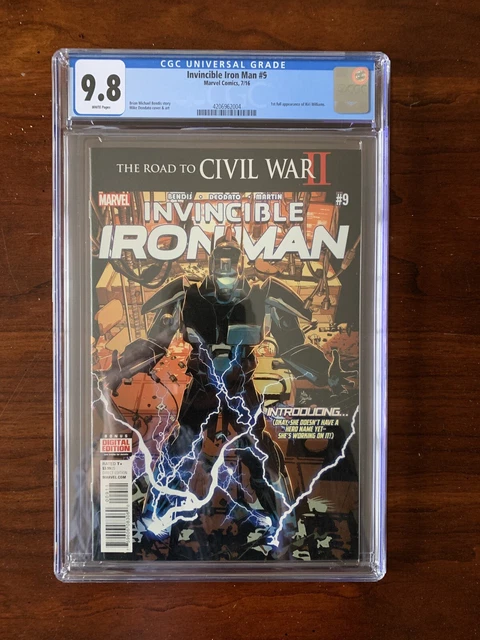 Invincible Iron Man #9 (Marvel, 2016) CGC 9.8 1st app. Riri Willams Key