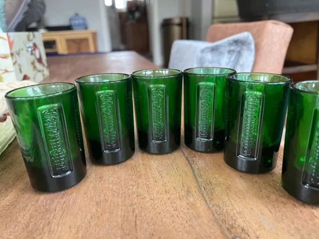 Jagermeister Six Green Shot Glasses