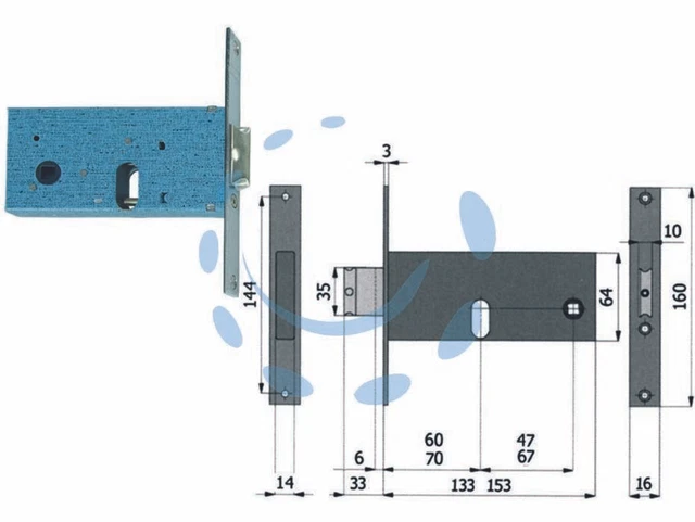 Chiusura a Scatto per Rimorchio Camion, Fibbia in Metallo, Modello DK100, 56x180mm, 450g, Morsetto per Cassone