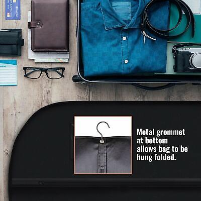 PLX 40" Black Garment Bags Suit Bag for Travel & Clothing Storage of Dresses 3