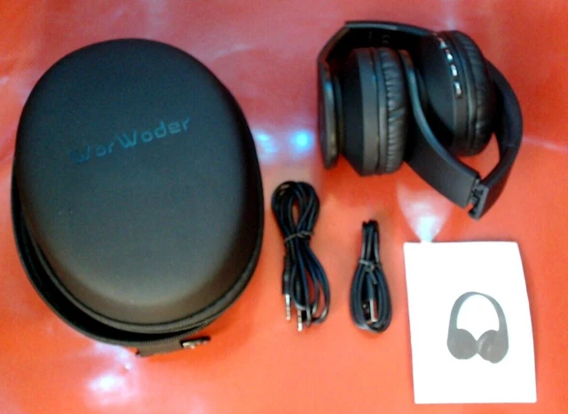 WORWODER BLUETOOTH HEADPHONES Over Ear Foldable Black LH 811 13.95 PicClick UK