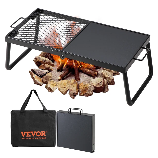 VEVOR FOLDING CAMPFIRE Grill Portable Camping Fire Pit Steel Outdoor