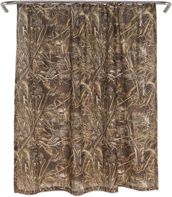 Realtree Max 5 Camouflage Shower Curtains, 72" X 72" Inch, Premium Quality Fabri