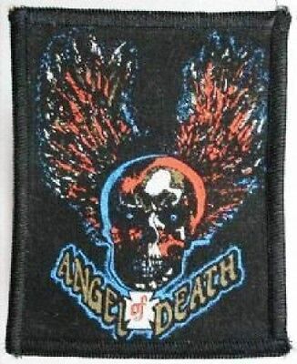 ANGEL OF DEATH  sew on printed  patch, vintage,  biker, skull, wings