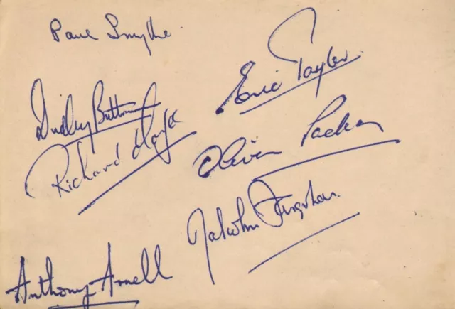 1950s autograph page of actors signitures !