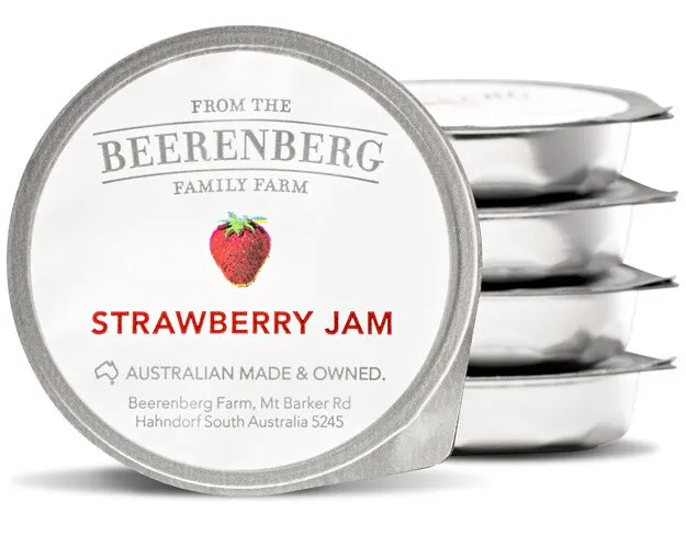 BULK 120 x Beerenberg Strawberry Jam 14G  | Bnb Supplies