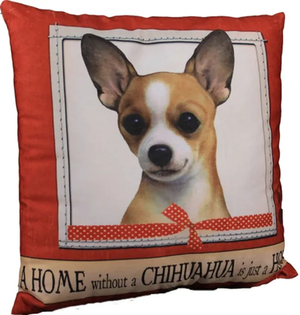 Chihuahua Pillow 16x16 Polyester Tan