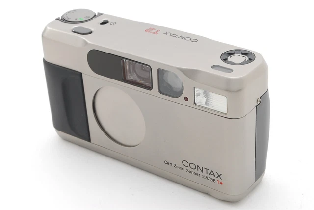 【NEAR MINT in BOX】 Contax T2 Titan Chrome 35mm Film Camera from JAPAN F54 3