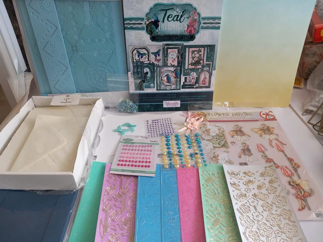 HUNKYDORY TEAL TREASURES Card Making Bundle Helix Embossing Board ...