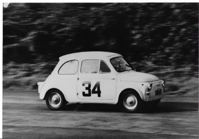 Fiat 500 Original Race Rally Photograph Excellent