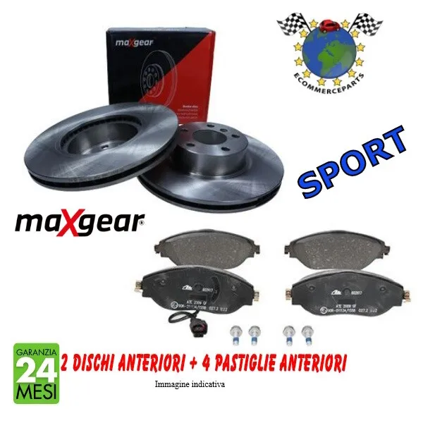 Kit dischi freno Sport + Pastiglie Ant Maxgear per FORD ESCORT ORION r62