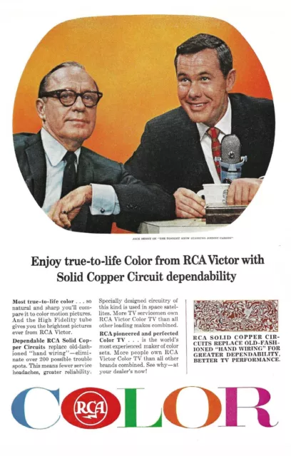 1965 RCA Victor Color Television Vintage Print Ad Ephemera TV