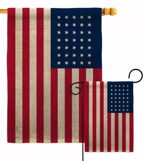 United States 1863-1865 Burlap Garden Flag Americana Old Glory Yard House Banner