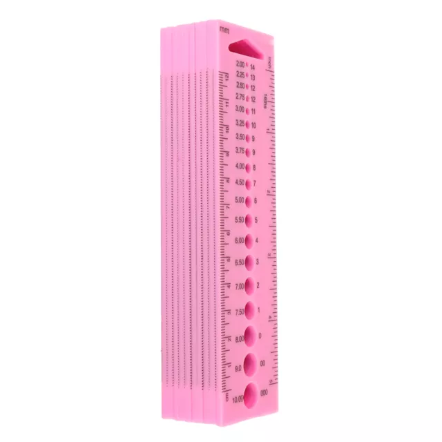 10Pcs Knitting Needle Gauge Plastic Clear Scales Sewing Ruler CM Ruler Tool ◈