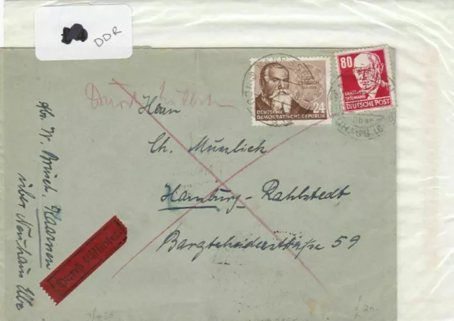 German Postal History Stamps Cover DDR  Ref 8793