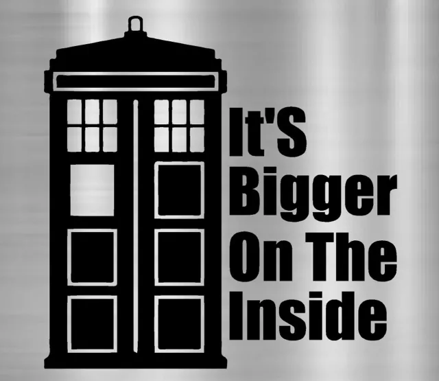 Dr. Who Tardis DECAL Sticker Instant Pot Car Window It's Bigger on the inside