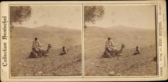 Stereo Foto Israel, Palästina, Mizpa, Nebi Samuel, Collection... - 10597516