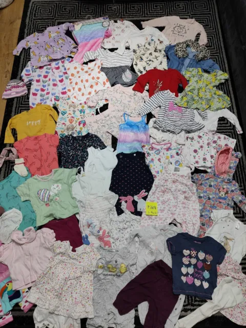 #204💜 Huge Bundle Of Baby Girl Clothes 6-9months NEXT GEORGE TED.B RIVER BLUEZO