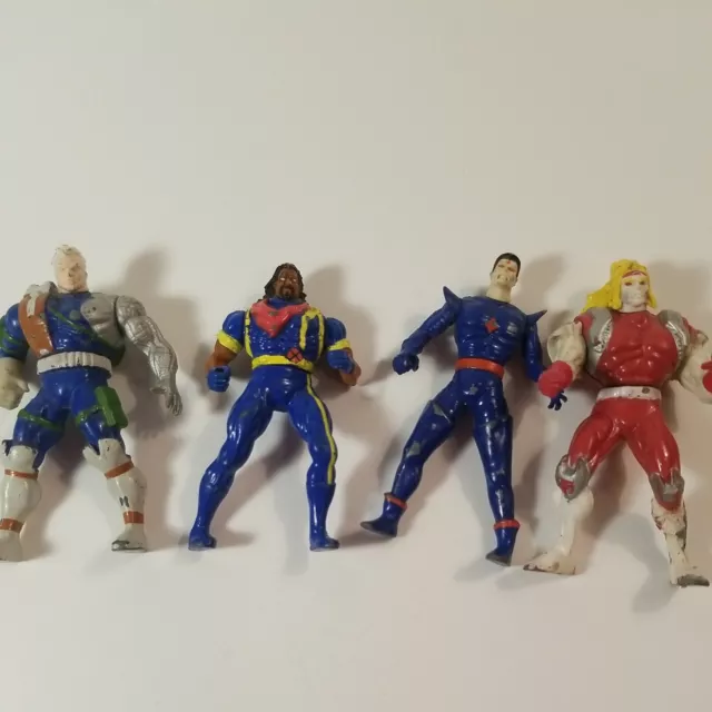 X-Men Lot Steel Mutants Die Cast Marvel Lot of 4 Cable Bishop Omega Sinister T1