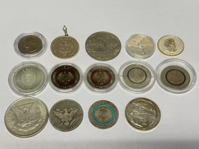 Münzen Konvolut Silber 14 stk Deutsche und andere Münzen Echt Silber ansehen