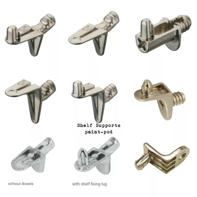 Strong Metal Shelf Support Plug In 5Mm Stud Pins Pegs Kitchen Cabinet Cupboard