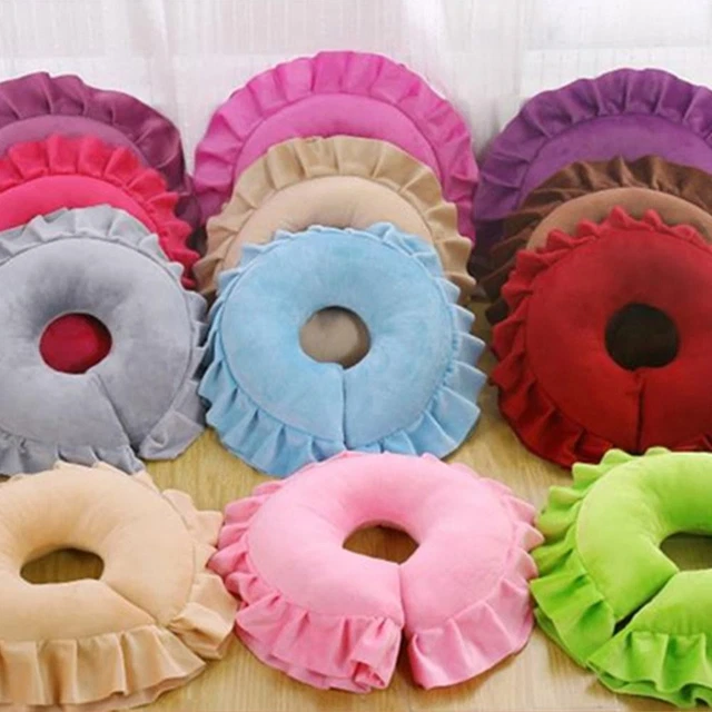 Cojín en forma de flor en forma de U desmontable cara cojín masaje facial