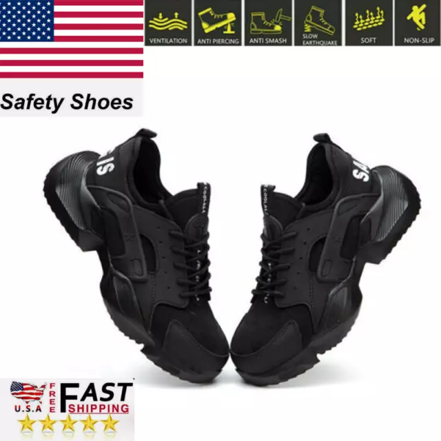 Indestructible Safety Work Shoes Breathable Work Boots Men's Sneakers Steel Toe