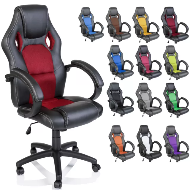 Racing Office Chair Executive Swivel Computer Desk Seat Sport Gaming PU Leather