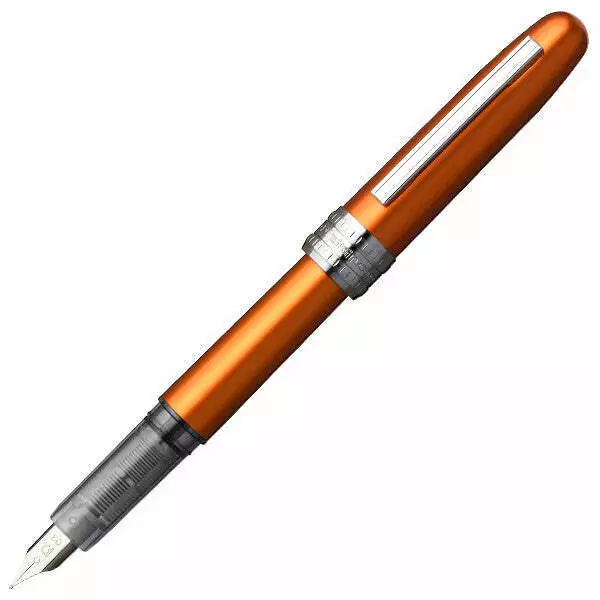 Platinum Plaisir Fountain Pen, Nova Orange, Made In Japan, New