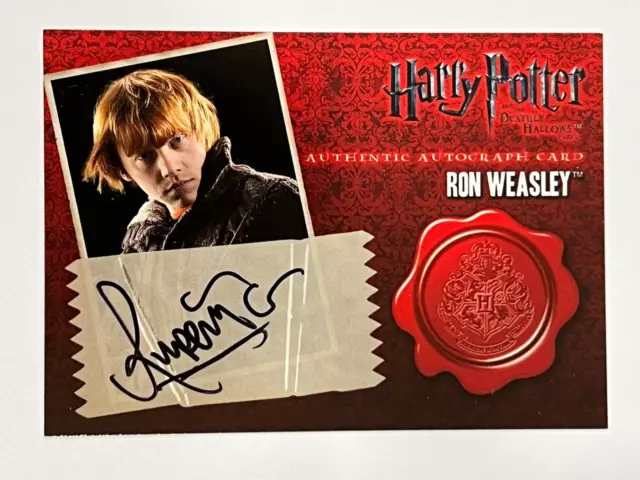 Harry Potter Deathly Hallows Part 1 Dh1 Autograph Card Rupert Grint Ron Weasley