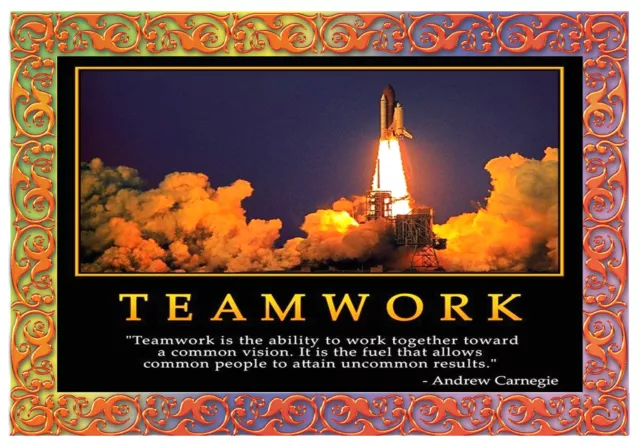 A3 - Teamwork Andrew Carnegi INSPIRATIONAL MOTIVATIONAL QUOTE POSTER PRINT #33