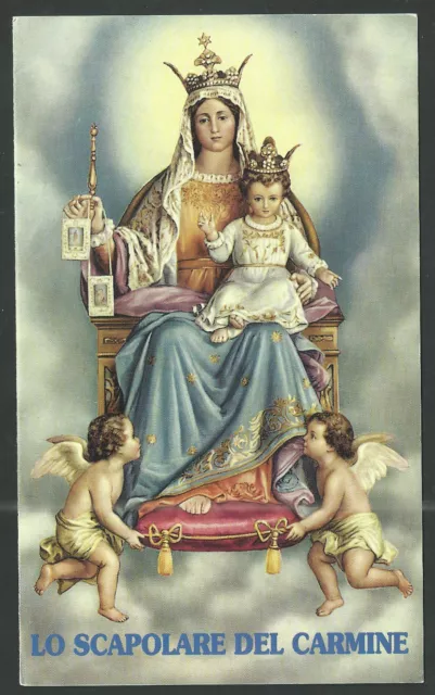 Estampa de la Virgen del Carmen andachtsbild santino holy card santini