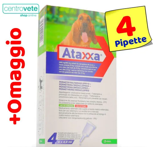 Advantix Bayer = ATAXXA 4 Pipette per Cani da 25 a 40 Kg → Antiparassitario CANE 2